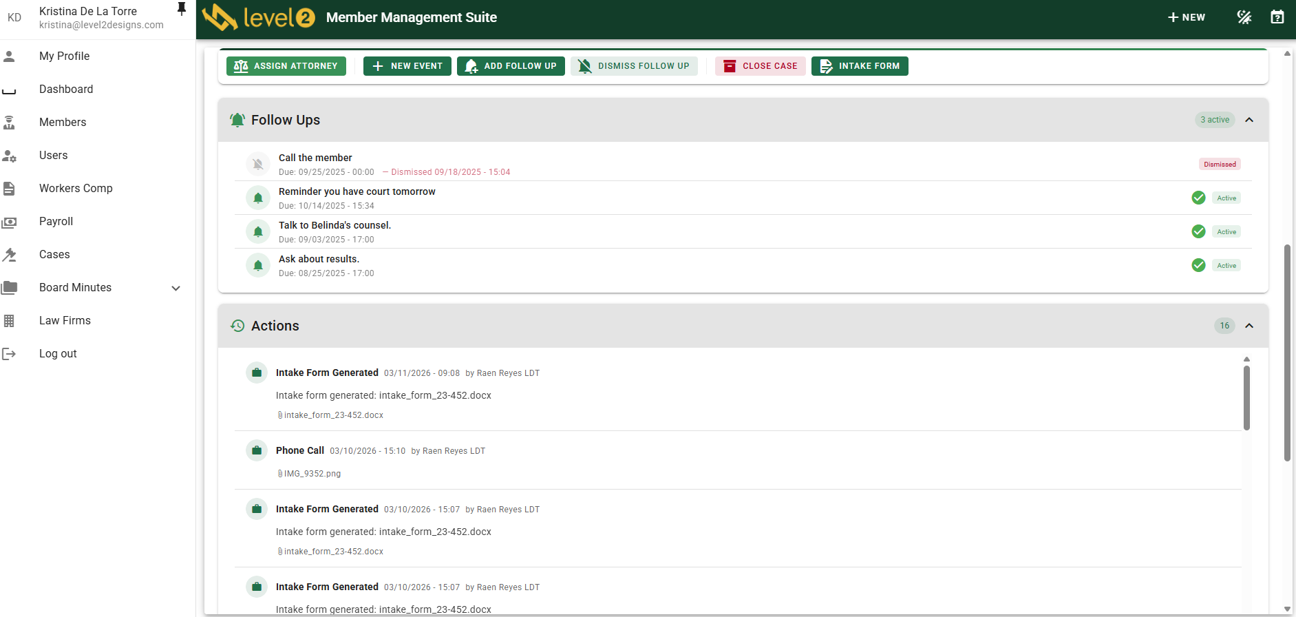 ForestApp quick actions